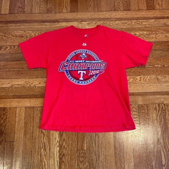 2010 Texas Rangers AL West division champs tee‎ - Picture 1 of 6